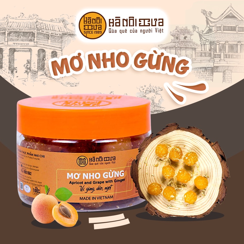 Ô Mai Mơ Nho Gừng hộp (250g)