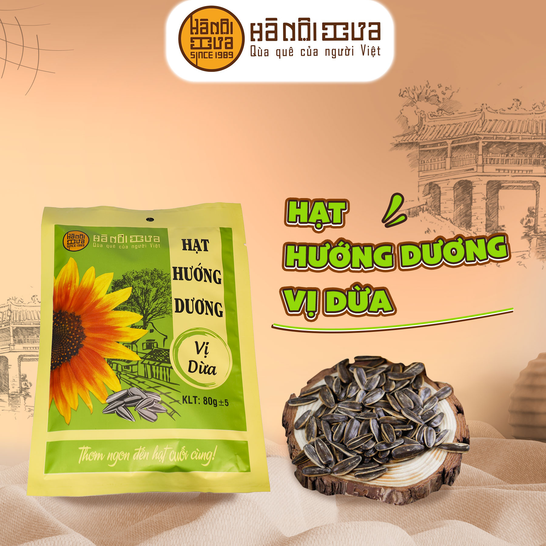 Hạt Hướng Dương Vị Dừa gói 80g