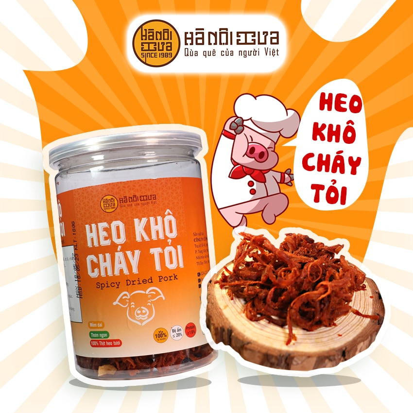 Heo Khô Cháy Tỏi hộp (180g)