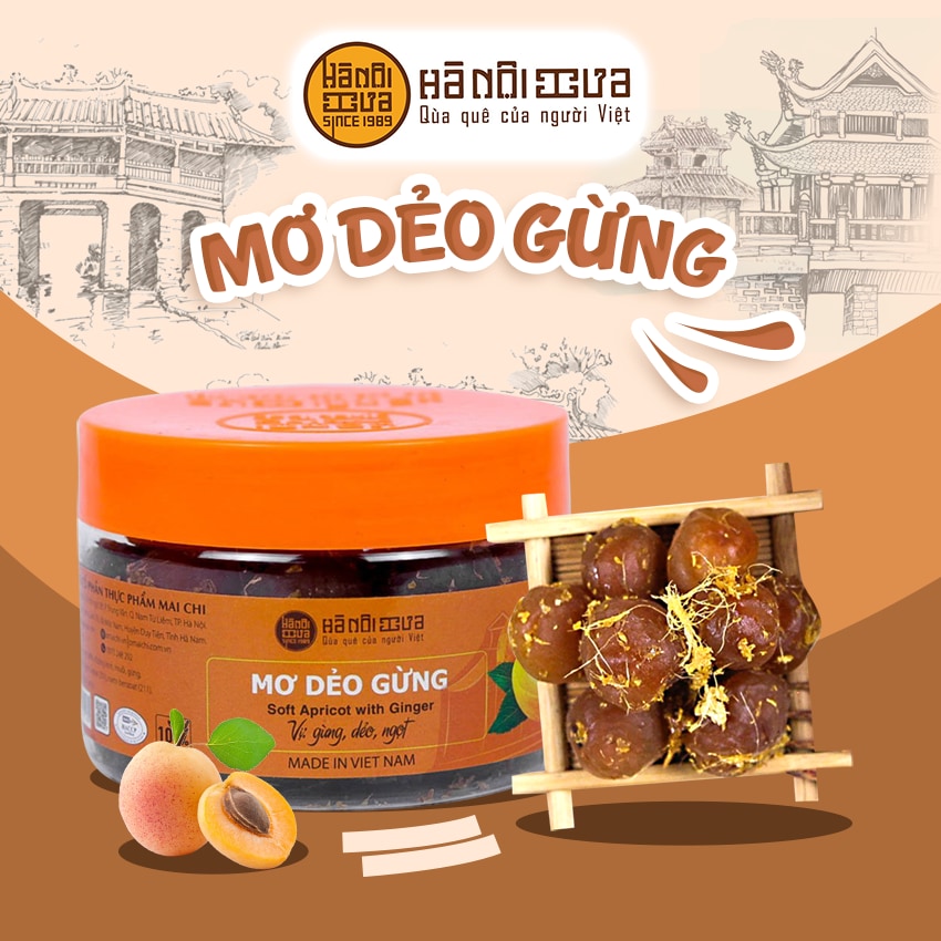 Ô Mai Mơ Dẻo Gừng Hộp (250g) - Hà Nội Xưa