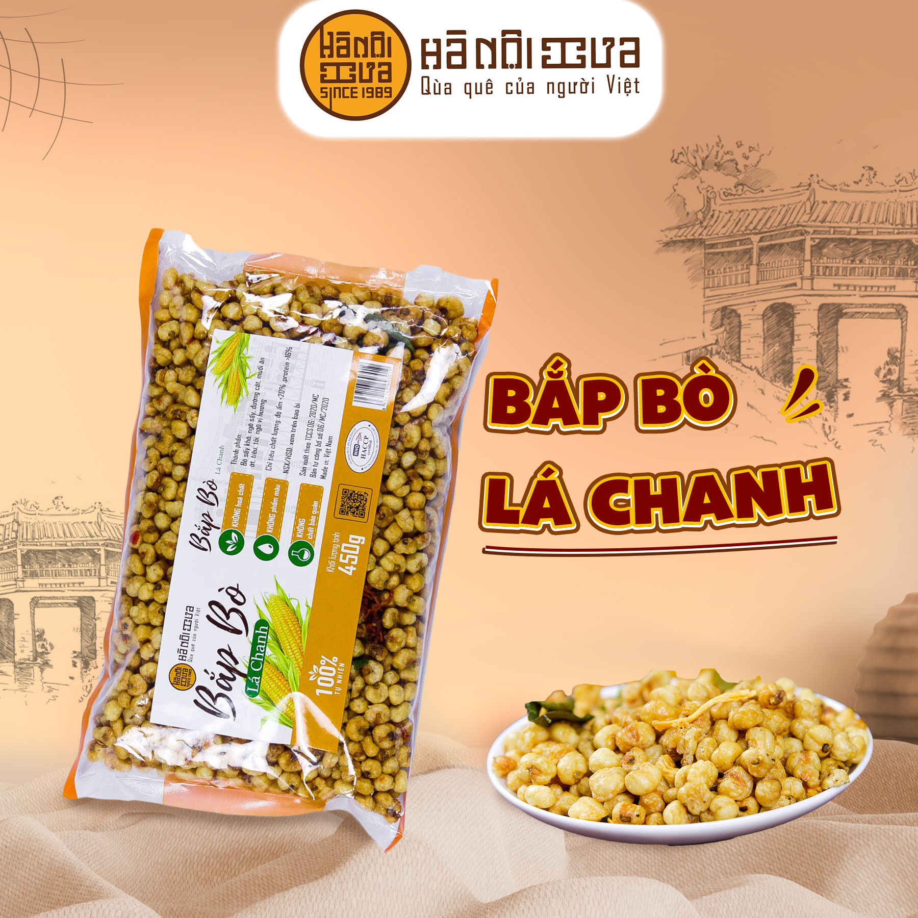 Bắp bò lá chanh gói 450g